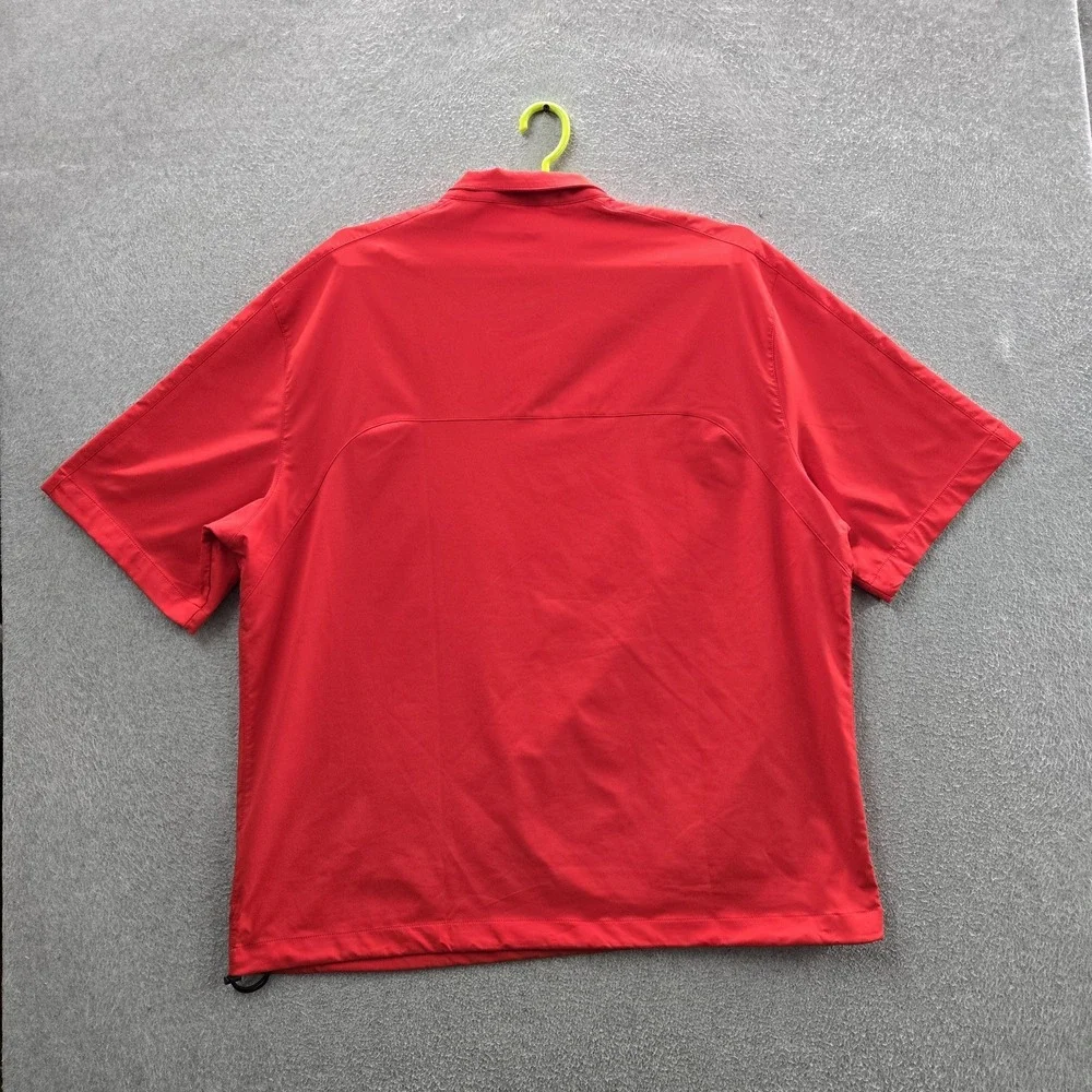 Nike Men Sweatshirt XL Red Embroidered Bulldog Quarter Zip Dri-Fit READ